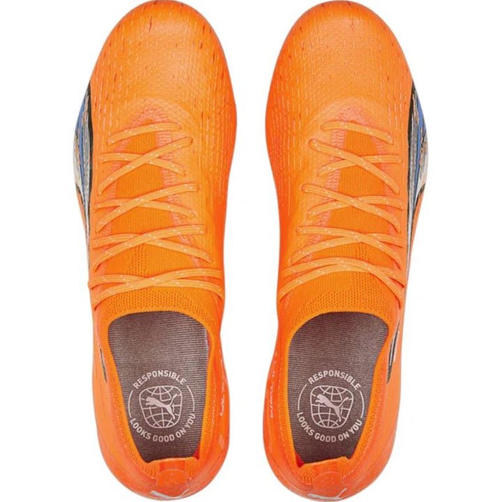 Puma Ultra Ultimate FG/AG Boots - ULTRA ORANGE/WHITE/BLUE GLIMMER