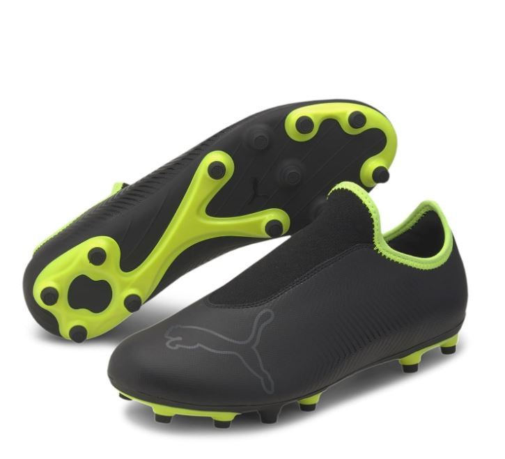 Puma Finesse Firm Ground Football Boots - BLACK/NEON YELLOW