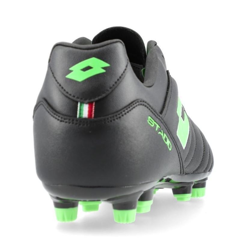 Lotto Stadio 705 FG Boots - BLACK/GREEN