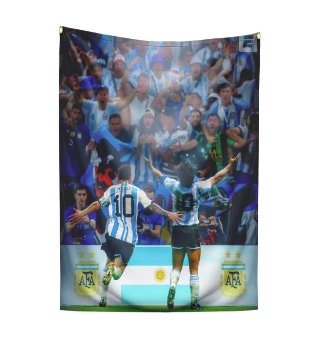 Messi 10 maradona Crowd Fabric Poster  - 68 X 45 cm