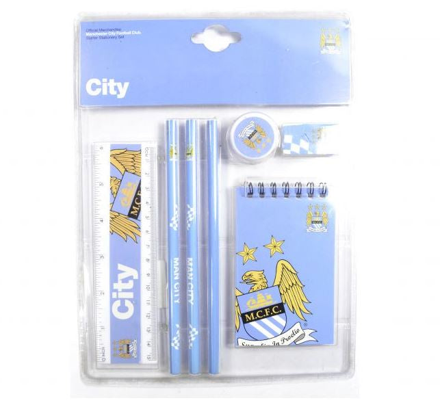 Manchester City FC Old Crest Seven Piece Stationery Set