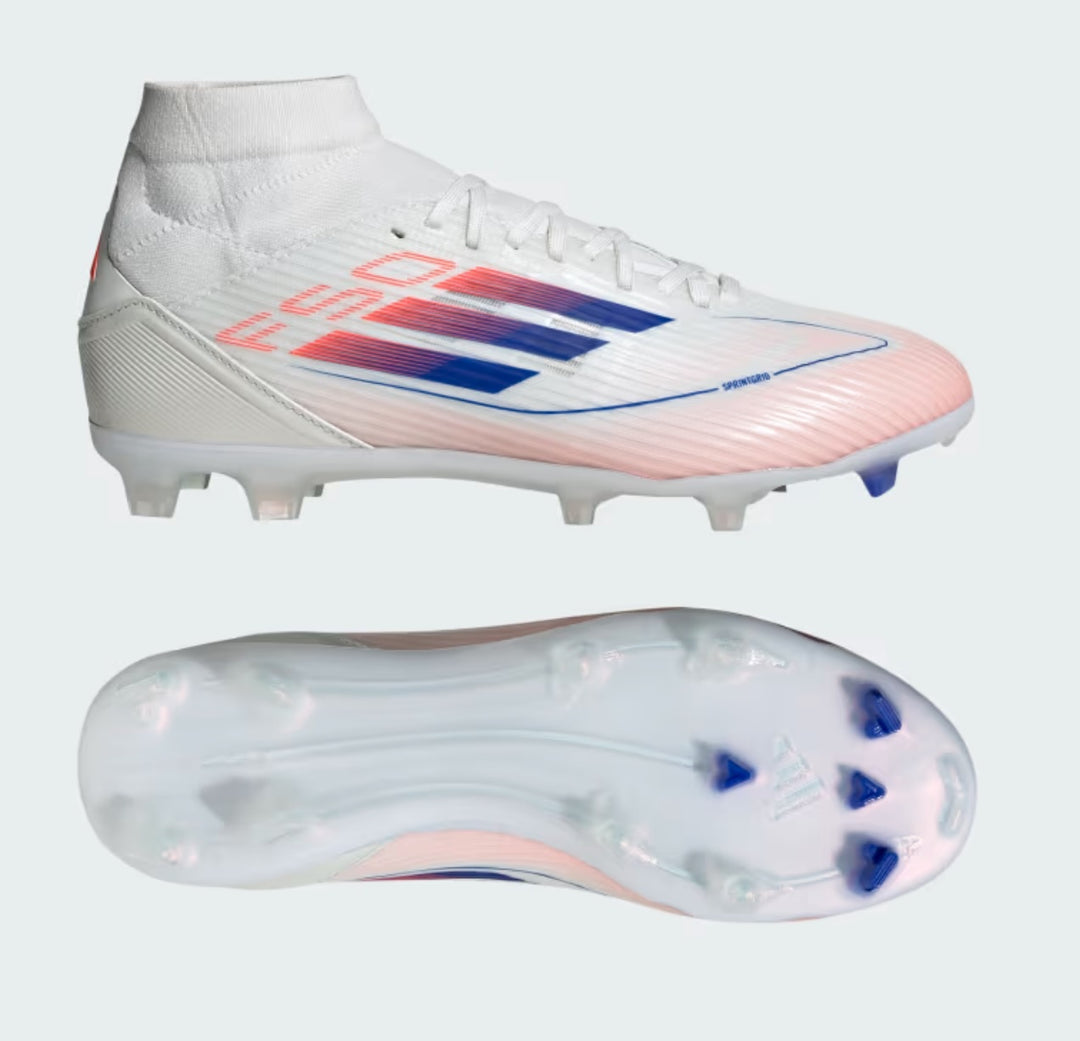 Adidas Football - F50 League Mid-Cut Women's - WHITE/BLUE/RED