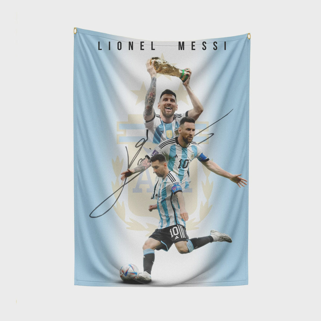 Messi fabric poster large