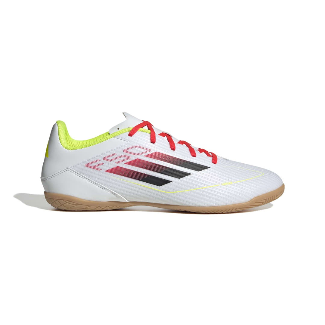 Adidas F50 Club Indoor Futsal Shoes - White/Black/Solar-Yellow