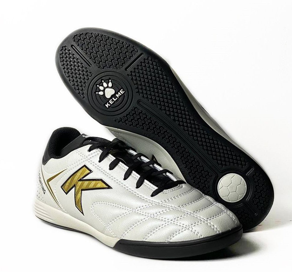 Kelme Futsal Shoe - K-Fighting - WHITE/BLACK