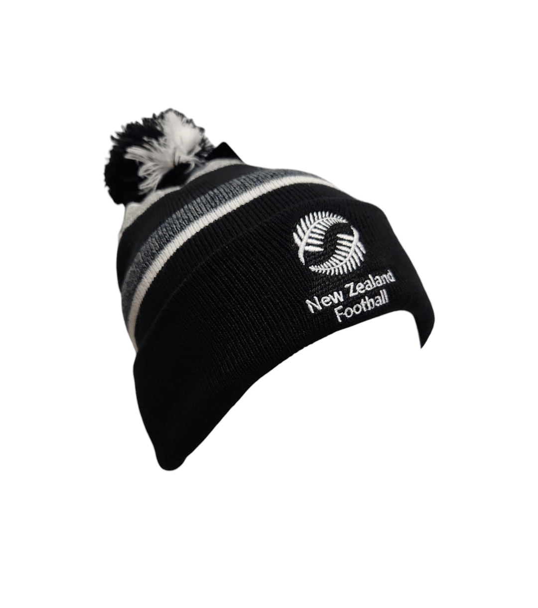 New Zealand  Football Tundra Beanie - BLACK