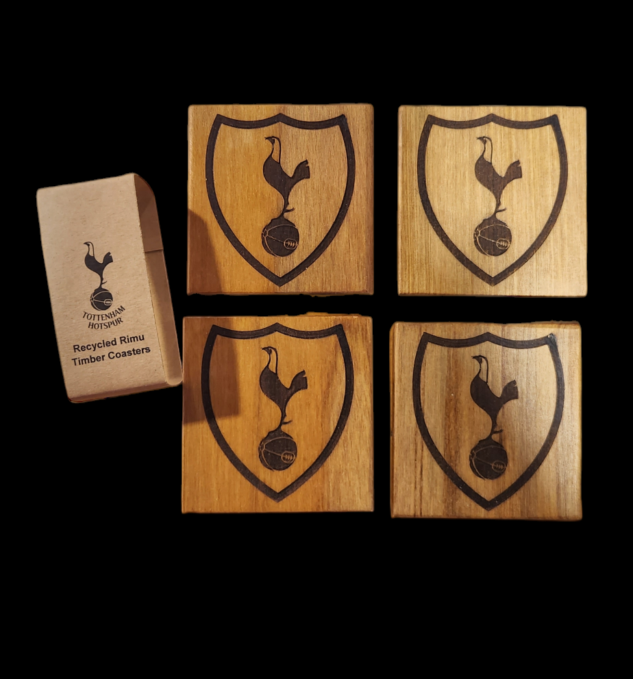 Tottenham Handcrafted NZ timber Coaster Set