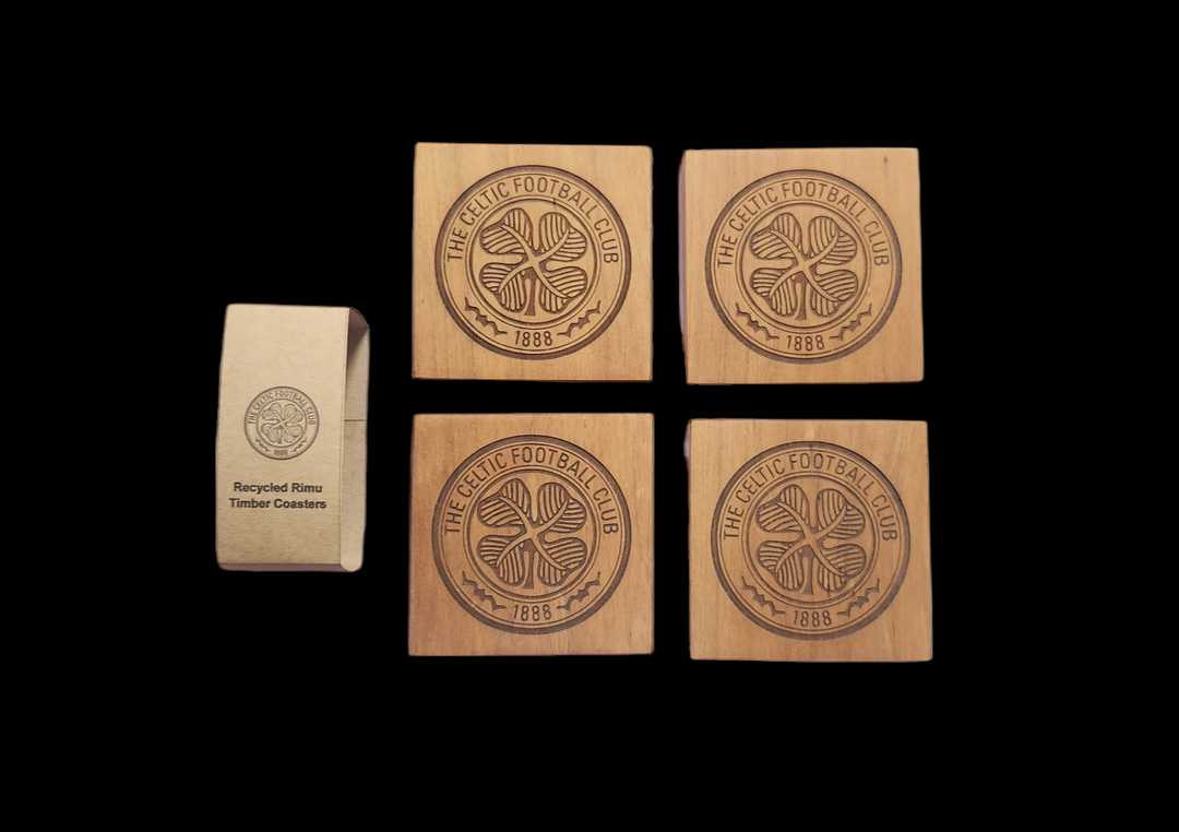 Celtic Handcrafted NZ timber Coaster Set