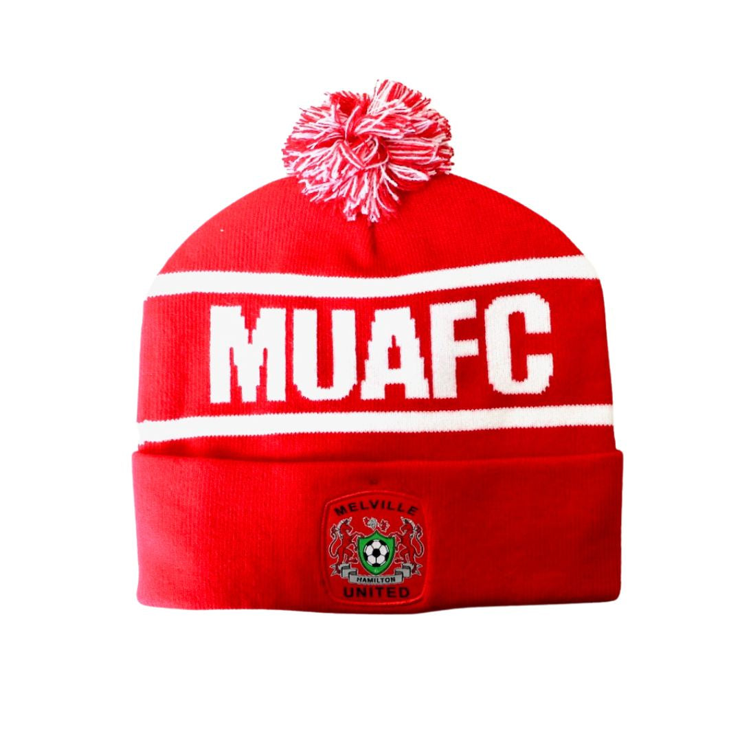 Melville United - Red Pompom Beanie