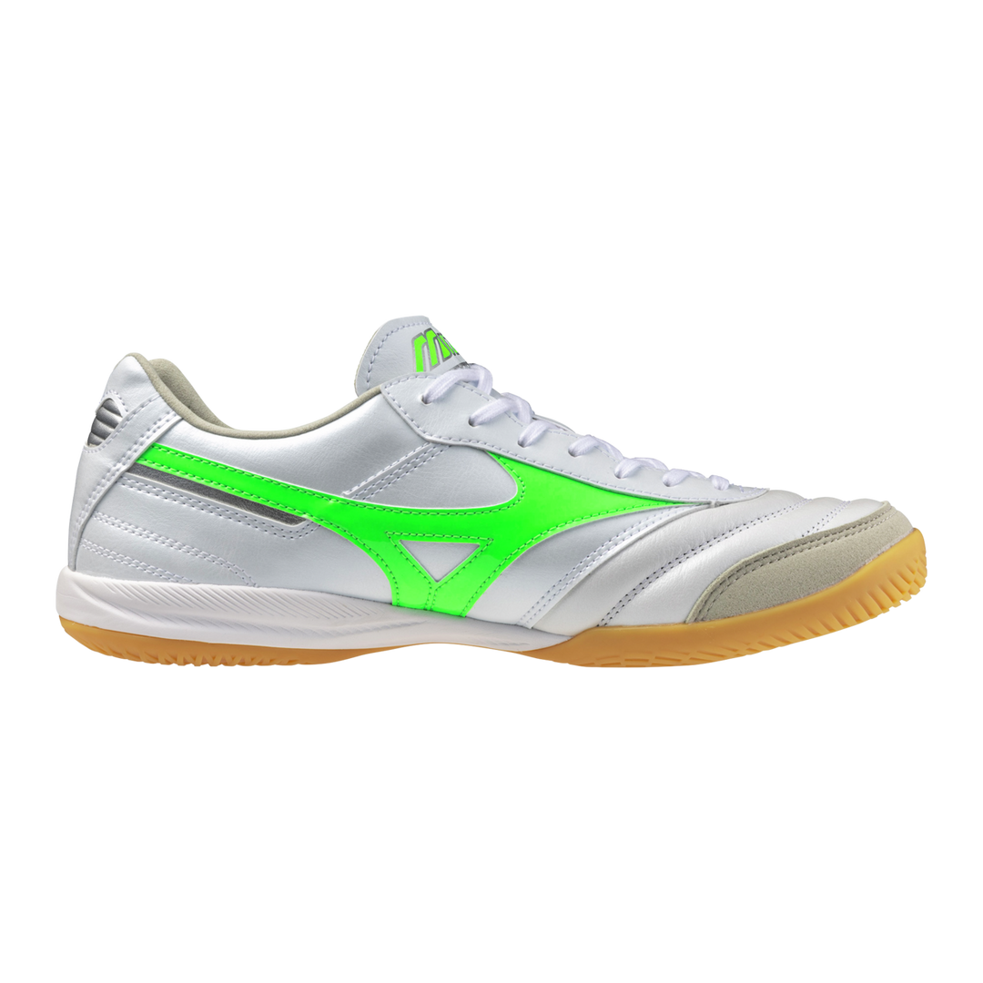 Mizuno Futsal - Morelia Sala Elite IN - WHITE/GREEN GECKO