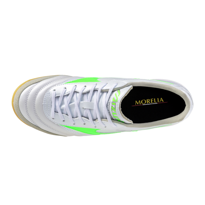 Mizuno Futsal - Morelia Sala Elite IN - WHITE/GREEN GECKO