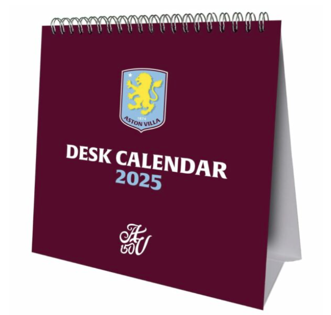 Aston Villa FC Desktop Calendar 2025