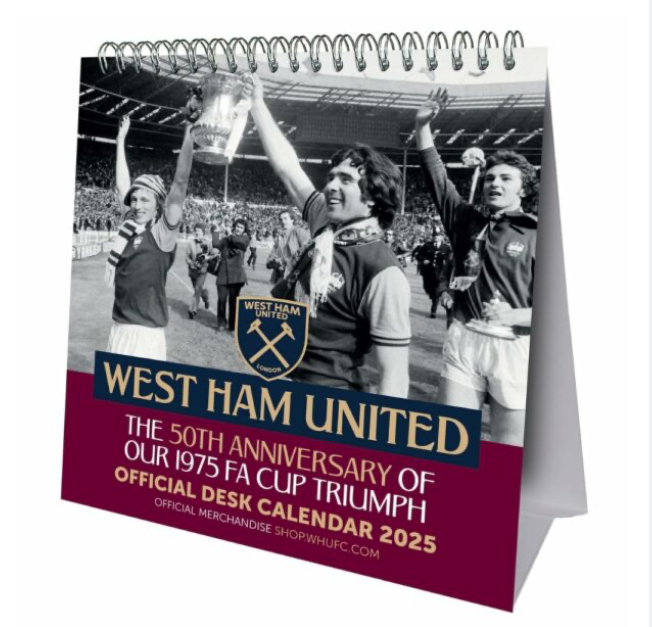 West Ham United FC Desktop Calendar 2025