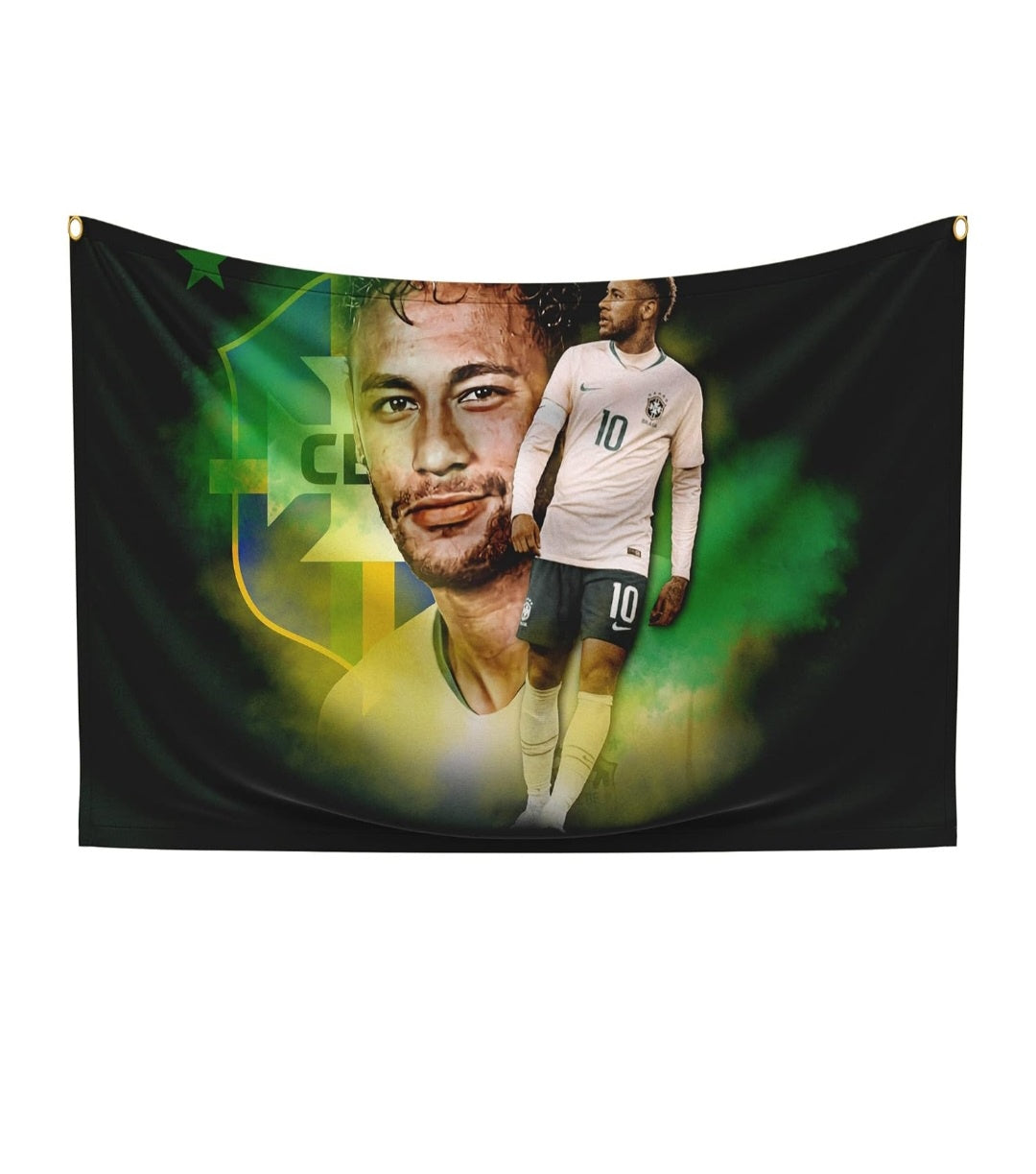 Neymar Brazil Fabric Poster 68 X 45cm