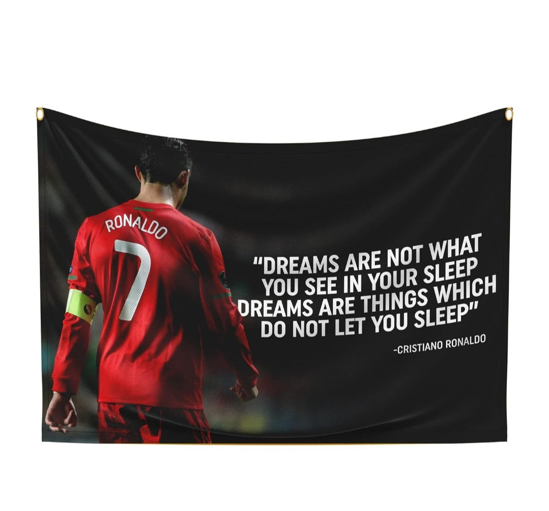 Ronaldo  Quotes Hanging Fabric Poster 68 X 45 cm