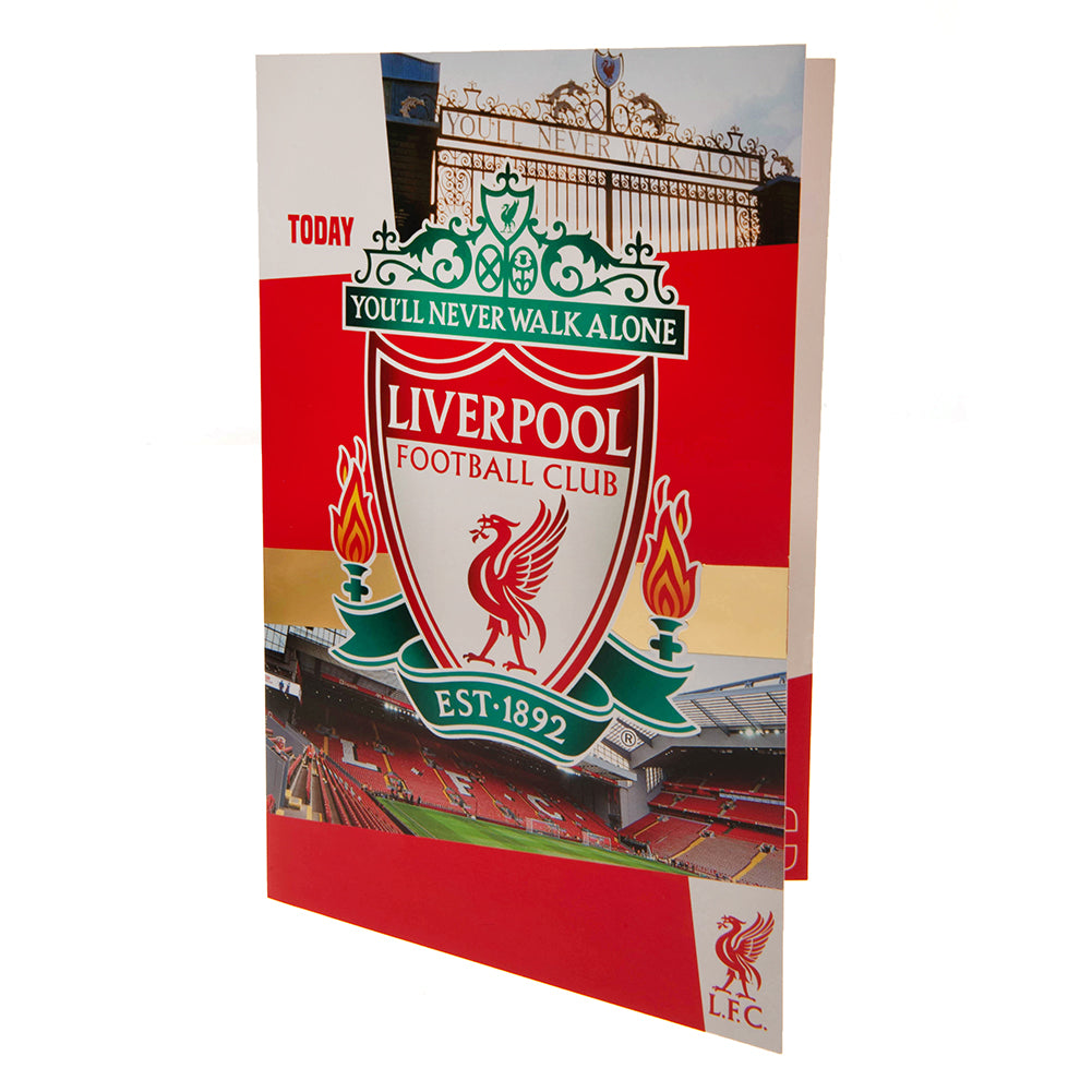 Liverpool FC Birthday Card With Stickers