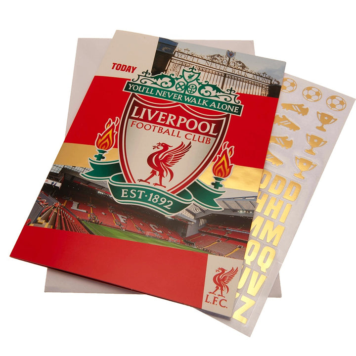 Liverpool FC Birthday Card With Stickers