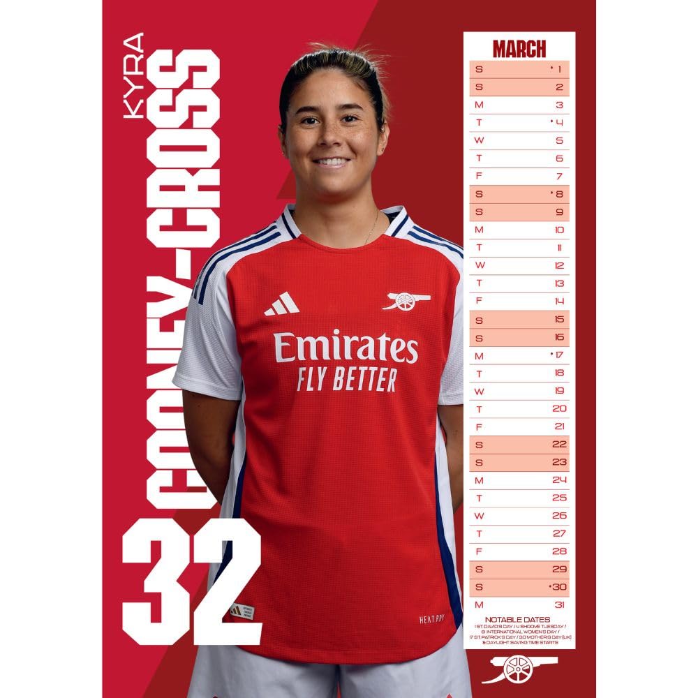 Arsenal WFC A3 Calendar