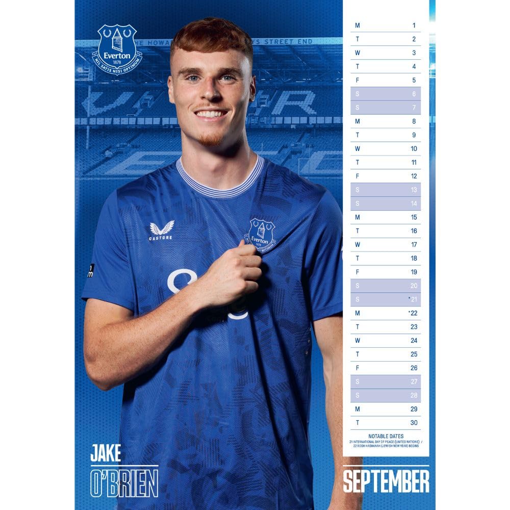 Everton FC A3 Calendar 2025