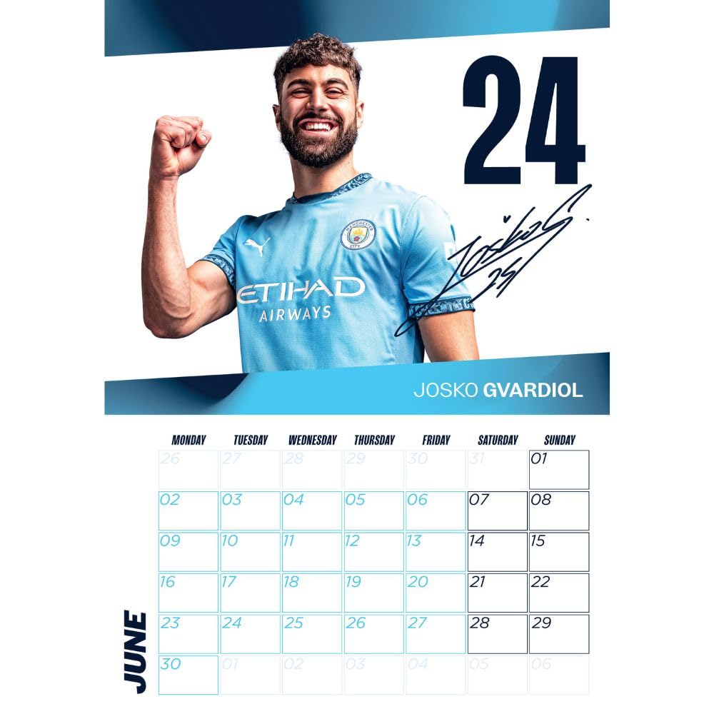 Manchester City FC A3 Calendar 2025