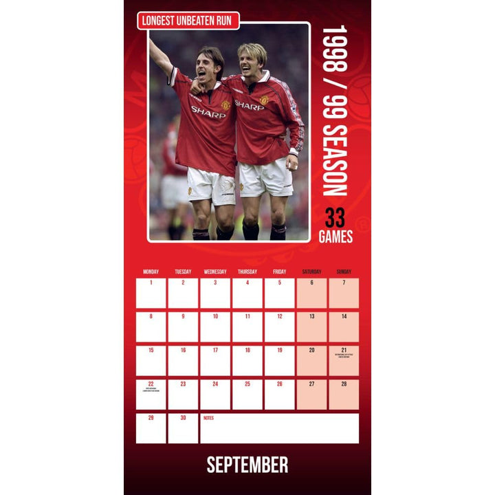 Manchester United FC Legends Square Calendar 2025