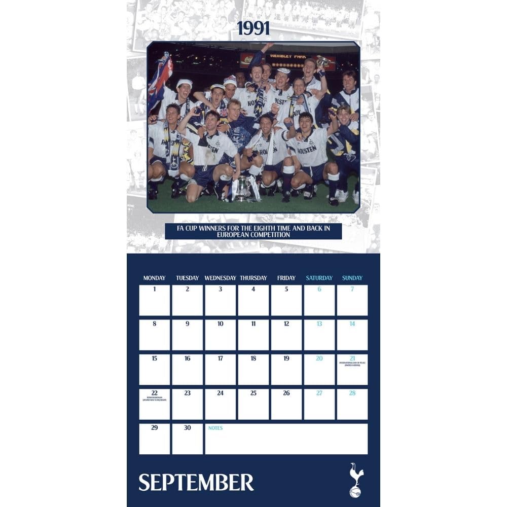 Tottenham Hotspur FC Legends Square Calendar 2025