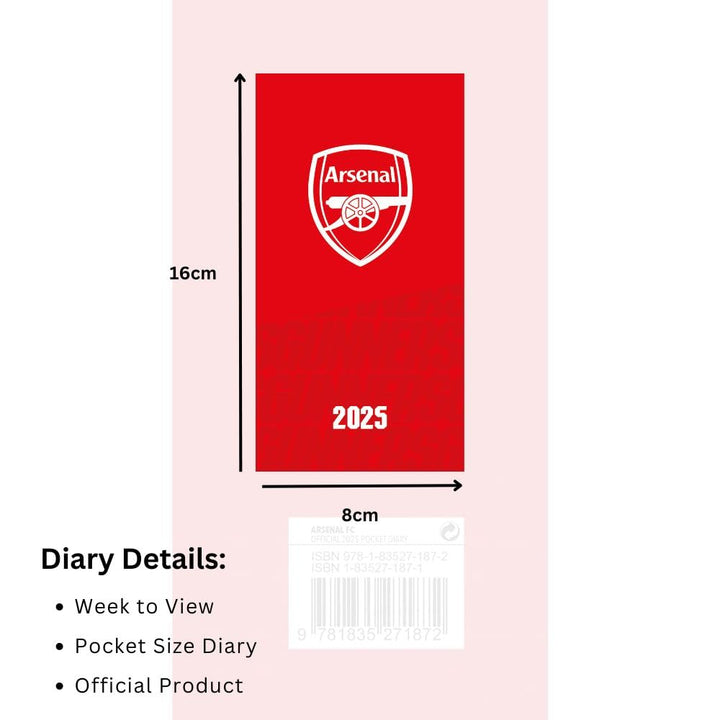 Arsenal FC Slim Diary 2025