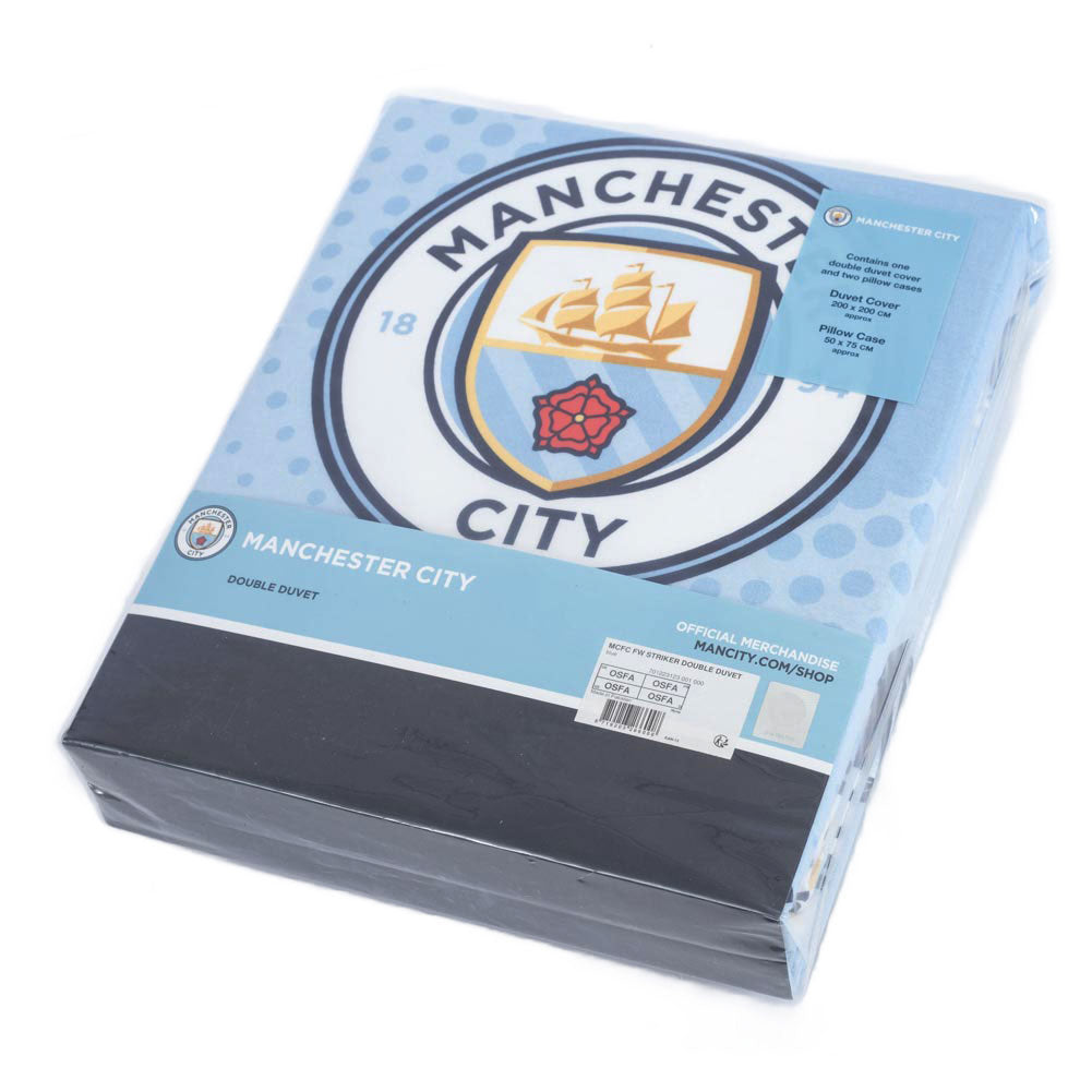 Manchester City FC Striker Double Duvet Set