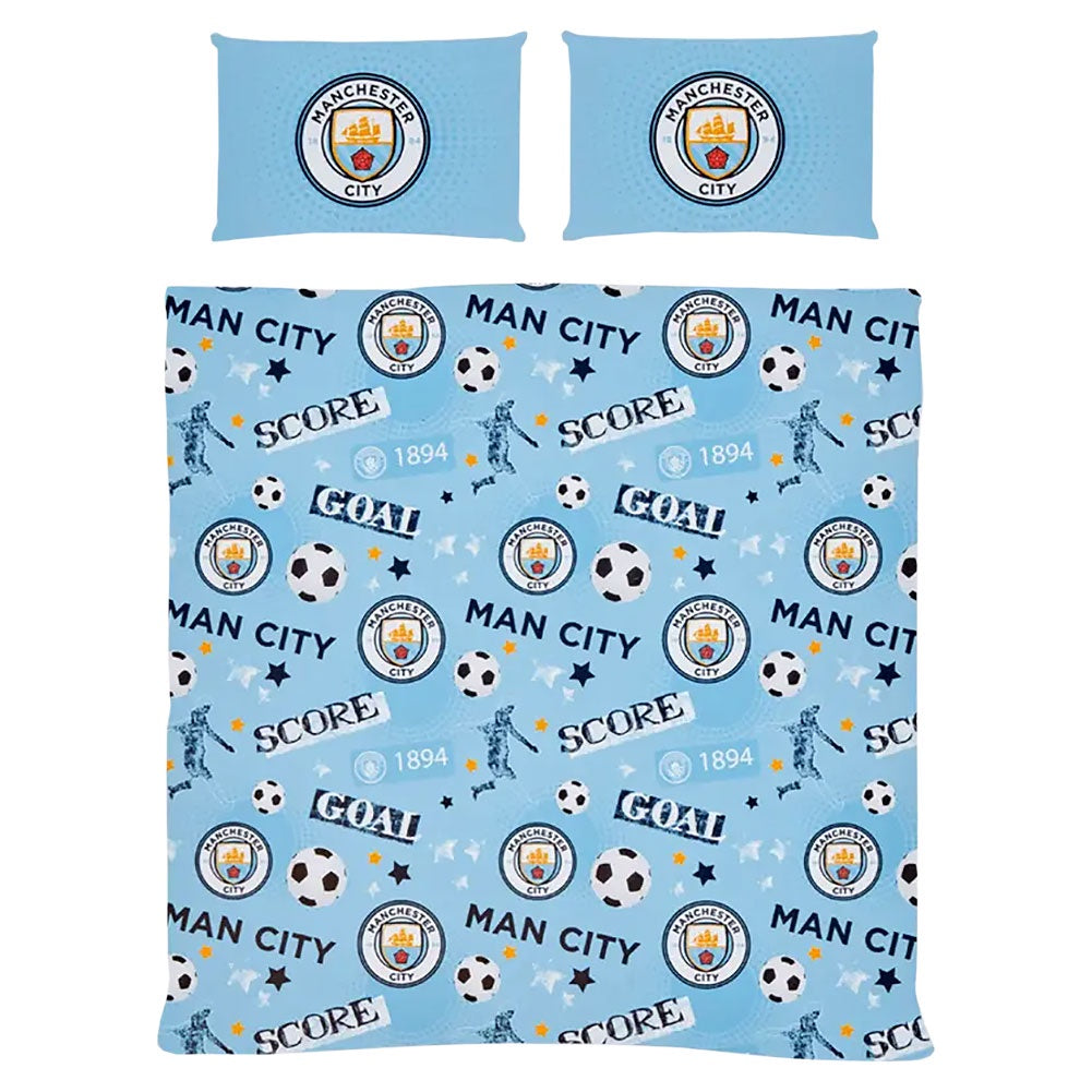 Manchester City FC Striker Double Duvet Set