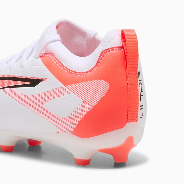 Puma Ultra 5 Match FG/AG JR - WHITE/BLACK/GLOWING-RED