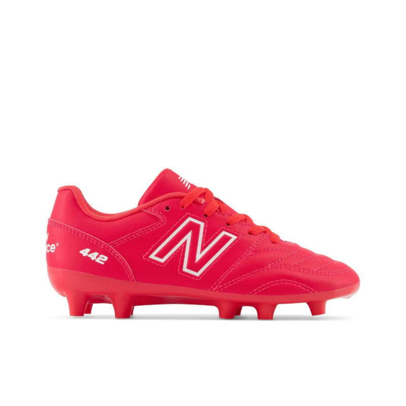 New Balance 442 Academy Junior Football Boots - RED/WHITE