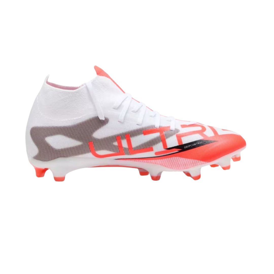 Puma Ultra 5 Match+ FG/AG Women's - WHITE/BLACK/GLOWING-RED