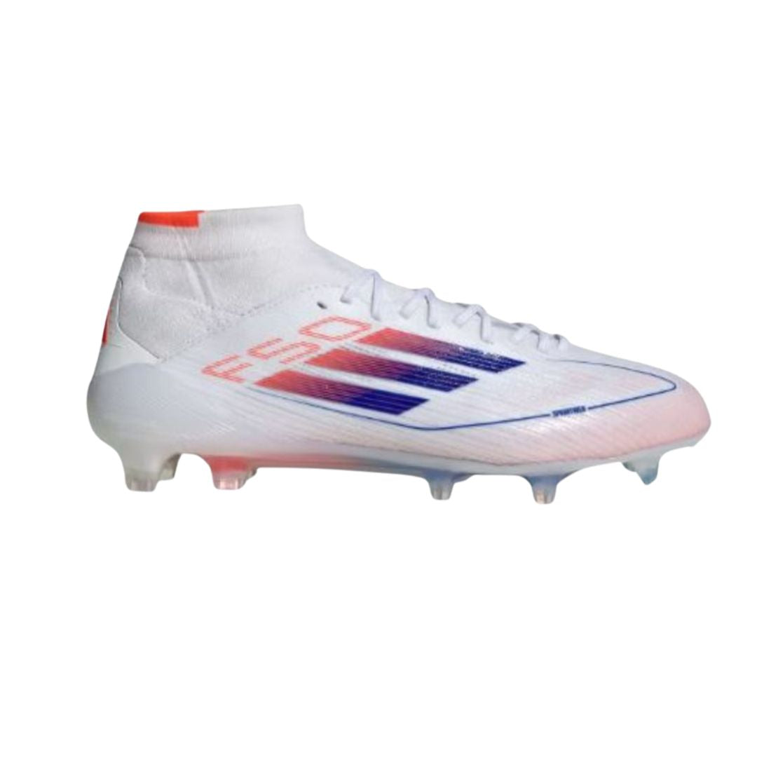 Adidas Womens F50 Elite Mid FG Football Boots - Cloud White / Lucid Blue / Solar Red