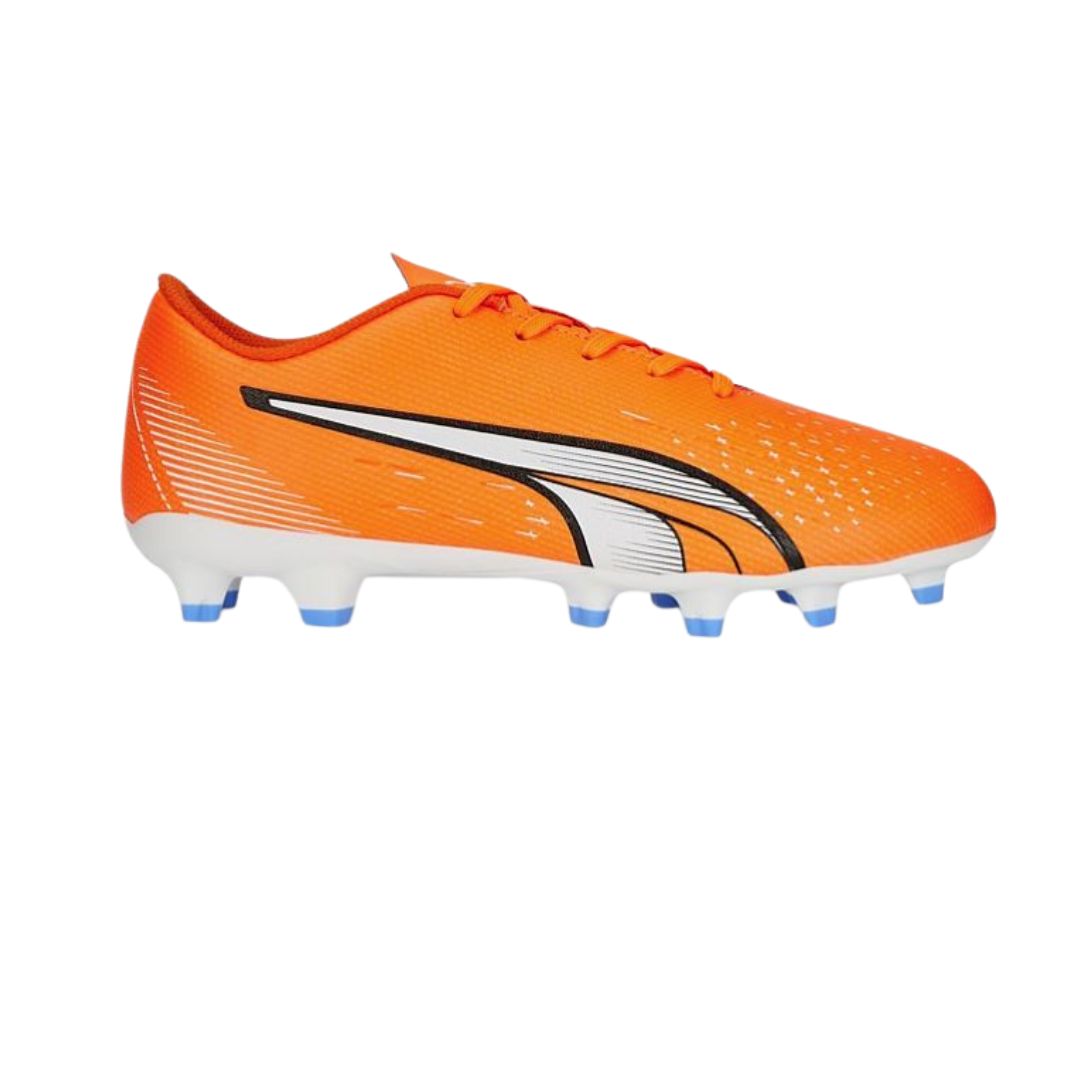 Puma Ultra Play FG/AG Jnr Boots - ULTRA ORANGE/WHITE/BLUE GLIMMER