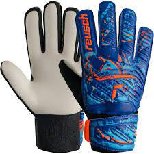 Reusch Goal Keeper Gloves - Attrakt Starter Solid - BLUE/ORANGE