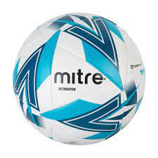 Mitre Ultimatch Football - WHITE/AQUA/BLACK