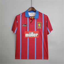 1993-1995 Aston Villa Home Retro Shirt - MAROON/BLUE