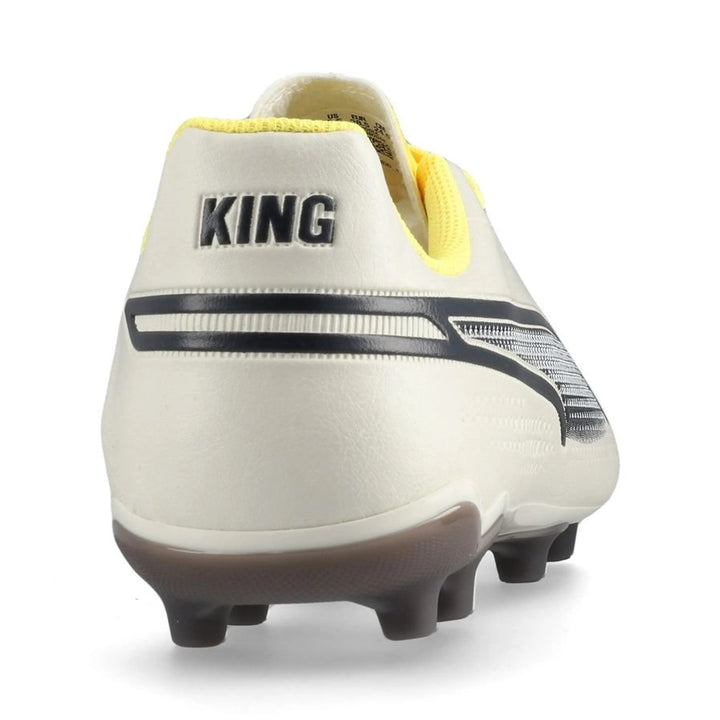 Puma King Match FG/AG Junior - APLINE SNOW/ASPHALT/YELLOW