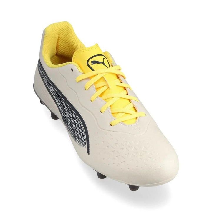 Puma King Match FG/AG Junior - APLINE SNOW/ASPHALT/YELLOW