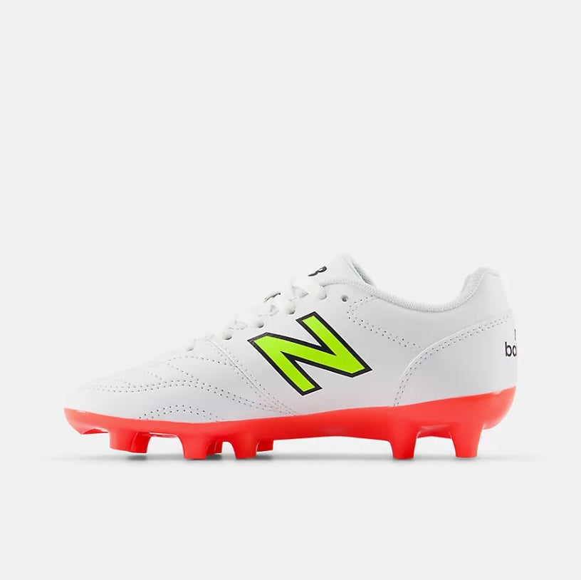 New Balance 442 Academy Junior V2 FG - WHITE/ENERGY RED/HIGH-LITE