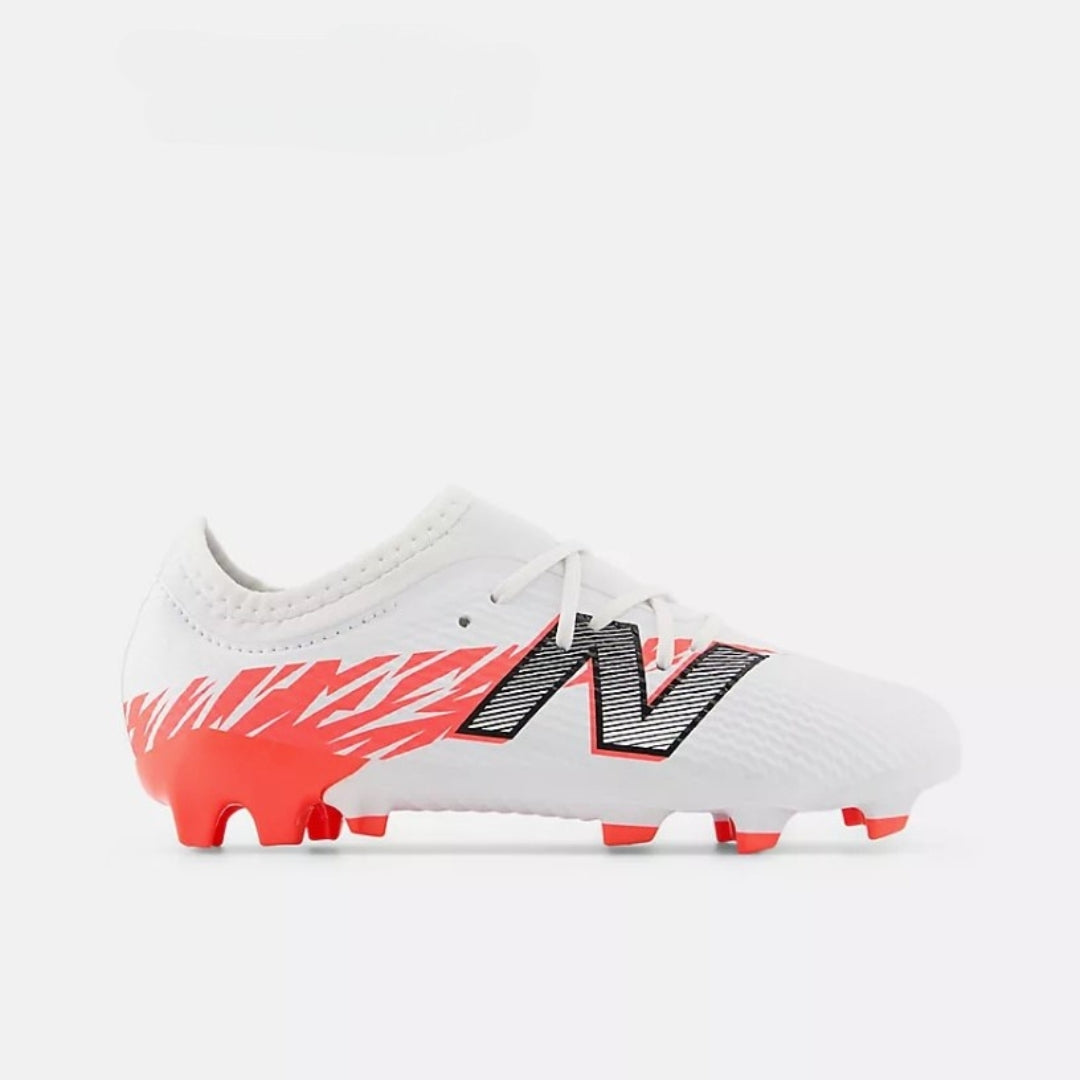 New Balance Furon Team Junior V8 FG - White/Energy Red/Black