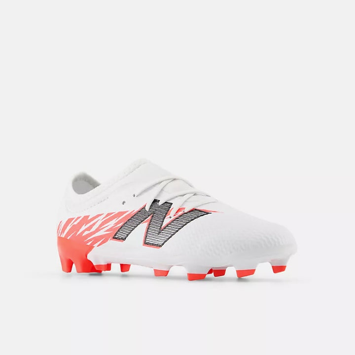 New Balance Furon Team Junior V8 FG - White/Energy Red/Black