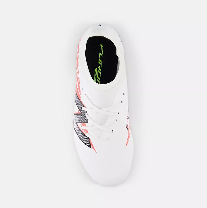 New Balance Furon Team Junior V8 FG - White/Energy Red/Black