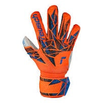 Reusch Goal Keeper Gloves - Attrakt Grip - ORANGE/BLUE