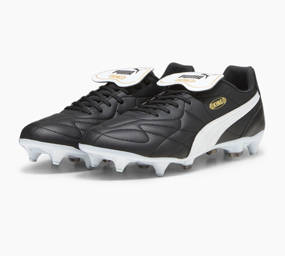 Puma King Top MxSG Boots - PUMA BLACK/PUMA WHITE/PUMA GOLD