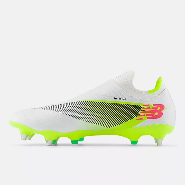 New Balance Furon Pro SG Boots - White/Pink/Yellow