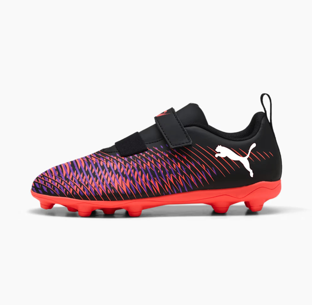 Puma Future 8 Play FG/AG JR - BLACK/WHITE/GLOWING-RED