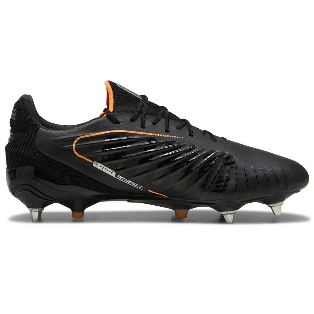 Puma King Ultimate MxSG - BLACK/HEAT-FIRE/SILVER