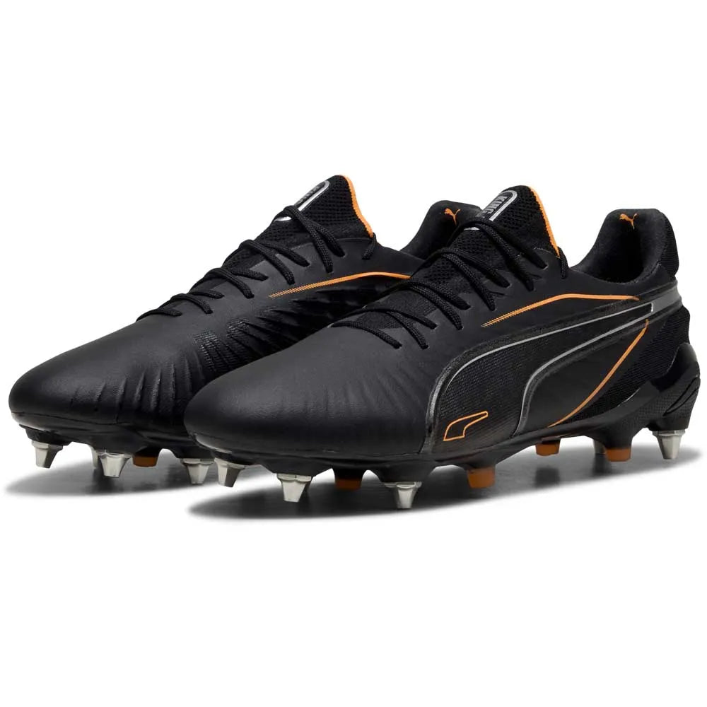 Puma King Ultimate MxSG - BLACK/HEAT-FIRE/SILVER