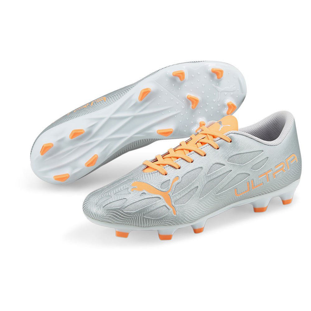 Puma Ultra 4.4 FG/AG V Jnr Boots - DIAMOND SILVER/NEON